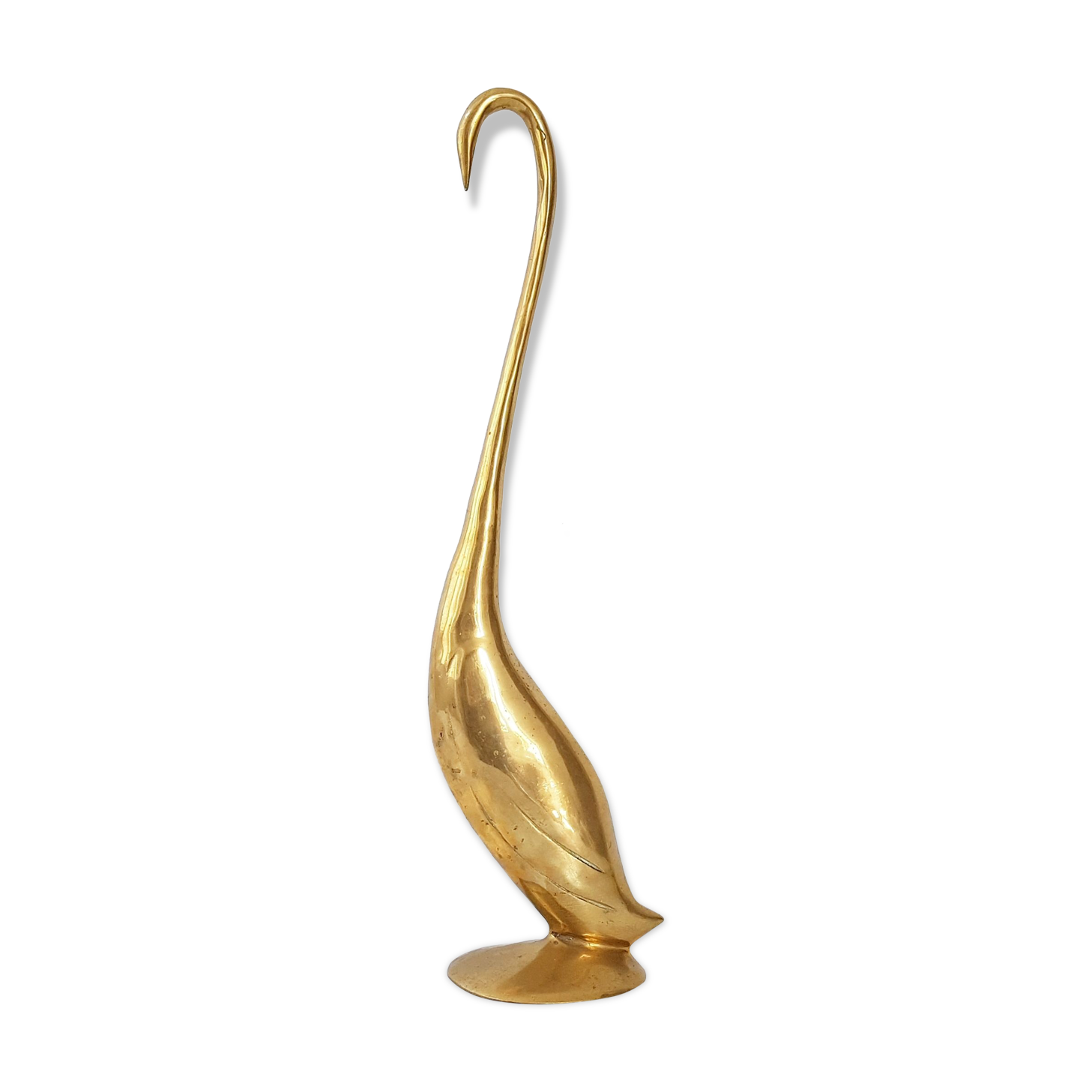 Vintage brass Swan
