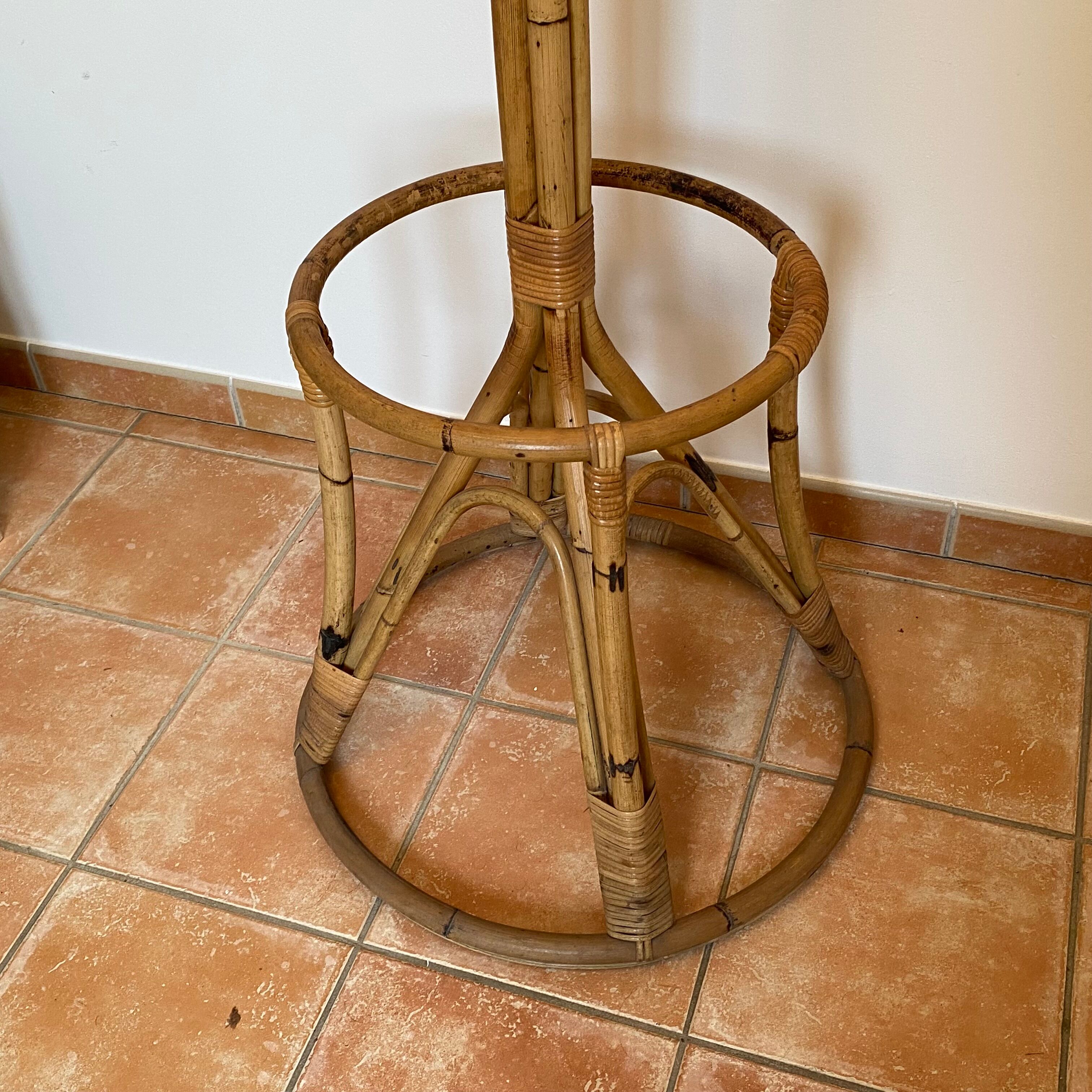 Bamboo parrot coat holder, 1970