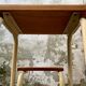 Vintage step stool in wood and steel