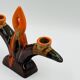 Double candlestick Vallauris Fontaine de Vaucluse vintage ceramic