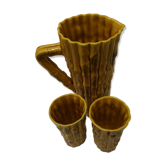A jug Vallauris "bamboo" and his Duet of glasses