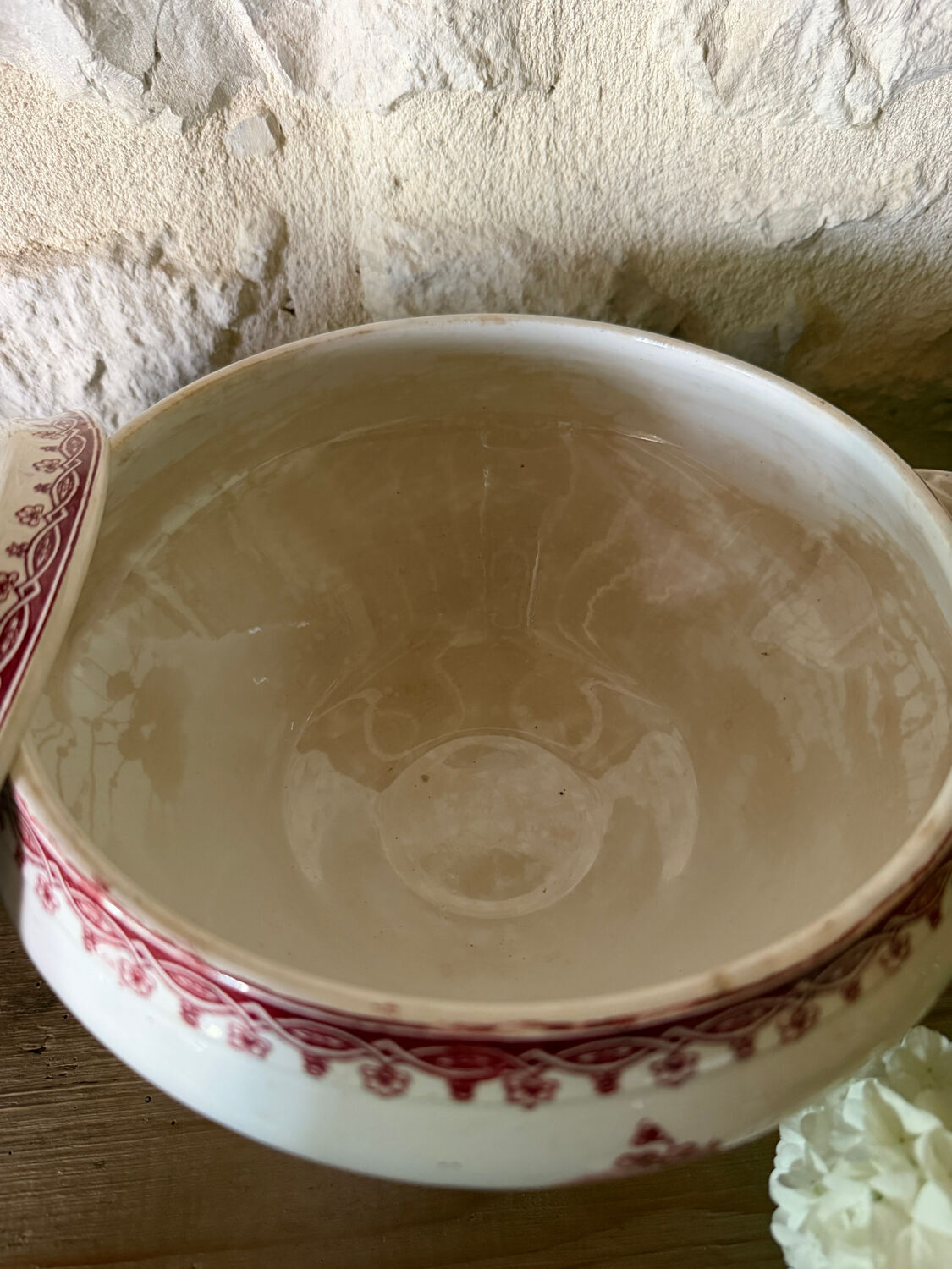Soup tureen - fruit bowl in Saint Amandinoise ironstone