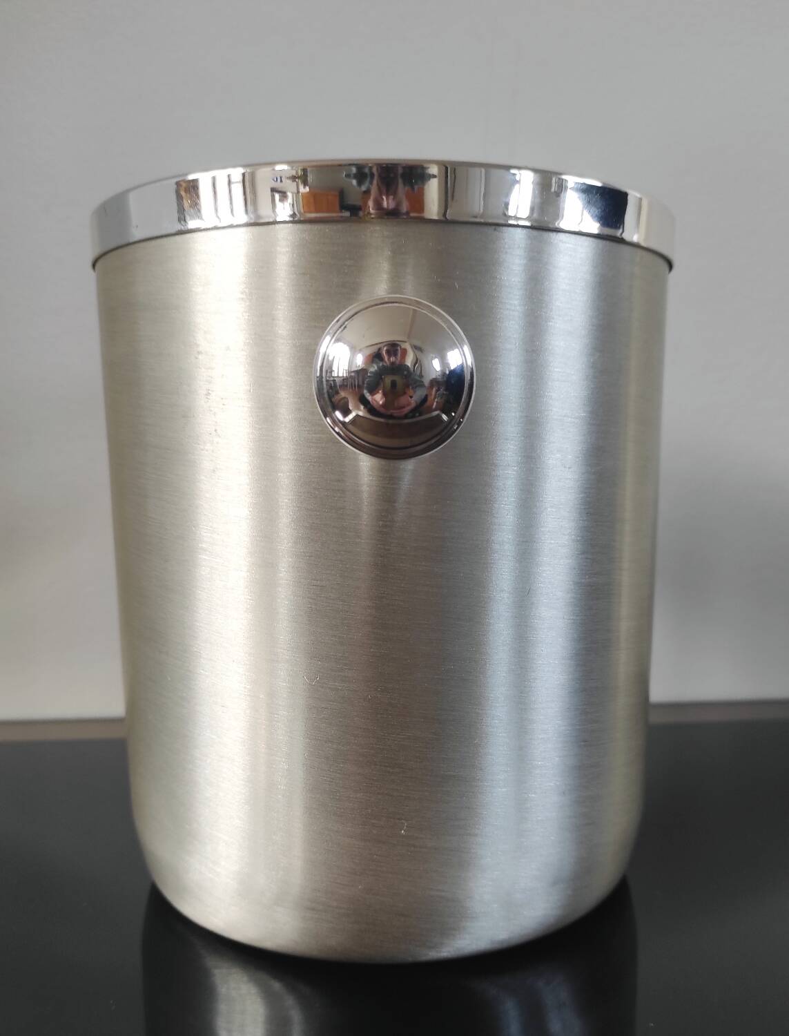 Vintage 70s insulated aluminium ice bucket