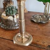 Copper and brass candle holder