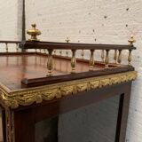 Napoleon III louis XVI style mahogany window and nineteenth century bronze gallery