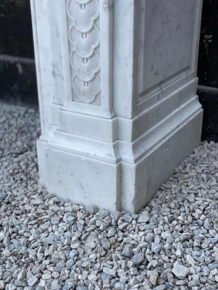 Napoleon III fireplace in Carrara marble