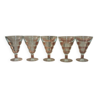 Set of 5 bistro aperitif glasses