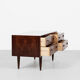 Midcentury Danish low chest of 2x2 drawers in rosewood by Hundevad 1960s