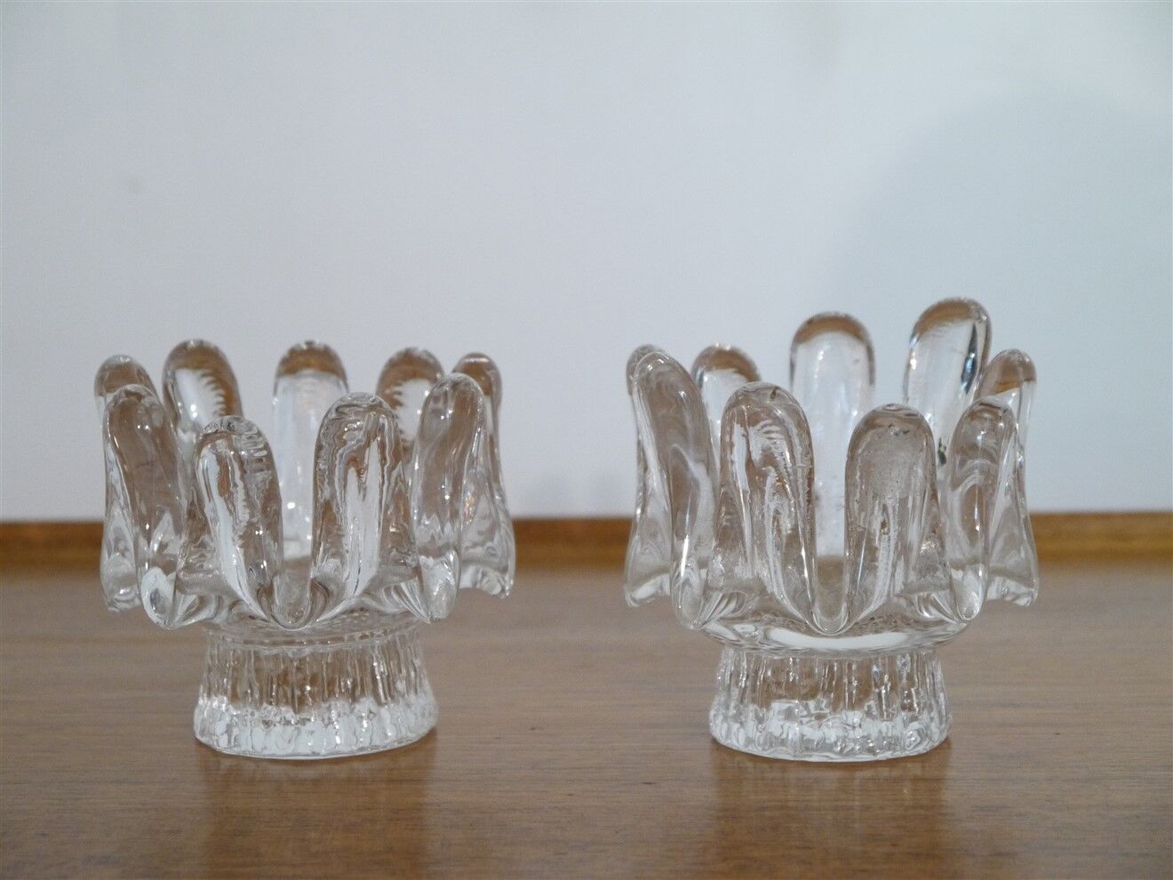 Pair of Scandinavian candle holders "Sun flower" by Goran warff 1960