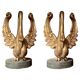 Ittalian Artist, Empire Period Decorative Swan Sculptures, 1800s, Giltwood, Set of 2