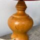 Turned wood lamp