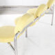 Chrome and fabric bench