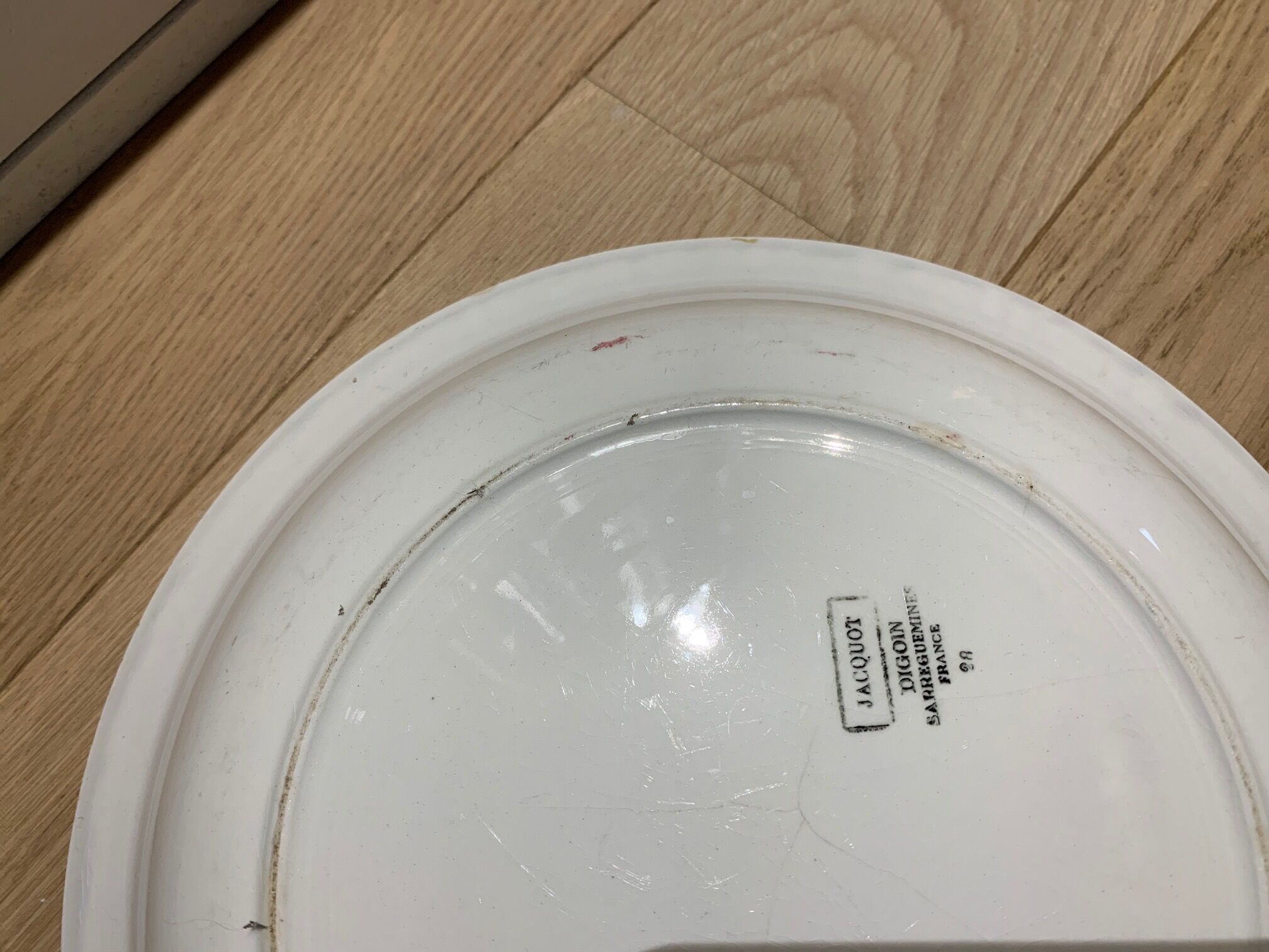 Round hollow flat model Jacquot Faience Digoin Sarreguemines