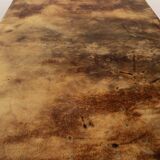 Rectangular parchment low coffee table by Aldo Tura 1950