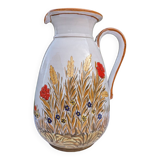 Large rustic ceramic pitcher