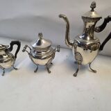 Service a thé/café en métal argenté style empire