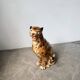 XL Italian ceramic leopard sculpture statue 1970