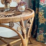 Peacock rattan coffee table