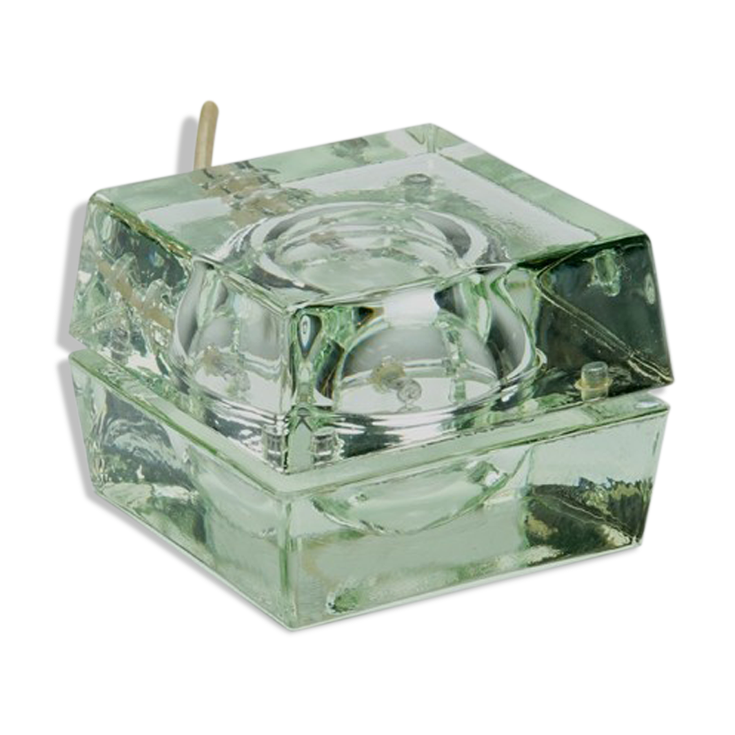 Small cubosfera glass lamp circa 1990