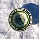 Le lot de plat motif fleurs