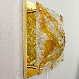 Mazzega Murano glass and brass wall lamp from the 60s