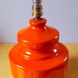 Orange ceramic lamp base 1970