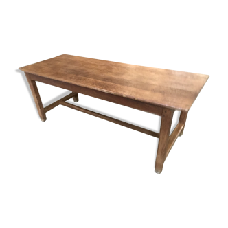 Old oak farm table in crisscross