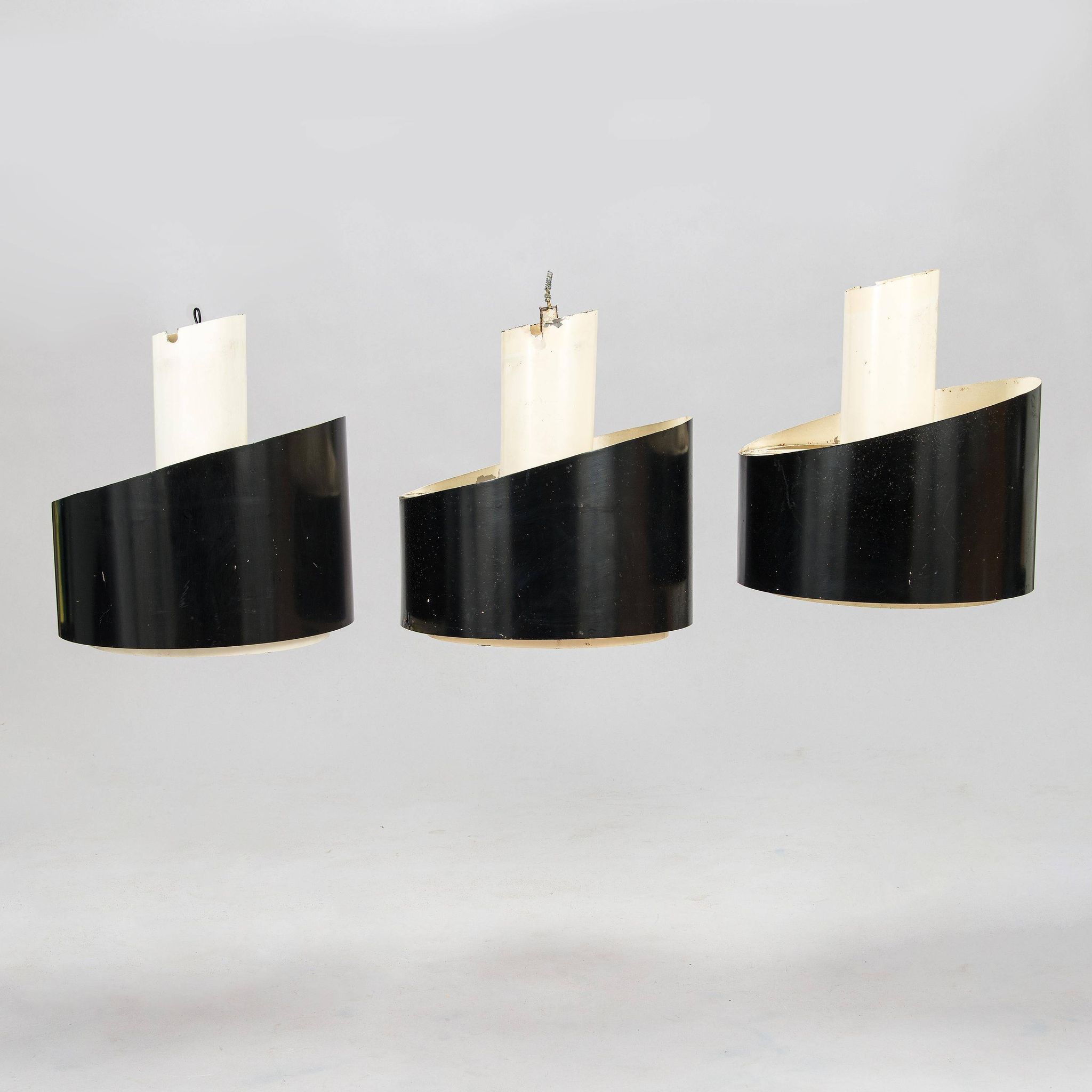 Oversized metal ceiling light by Laaksonen & Poika, Finland, 1960