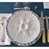 6 oyster plates white porcelain Pillivuyt