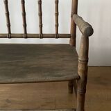 Old turned bamboo children's bench
