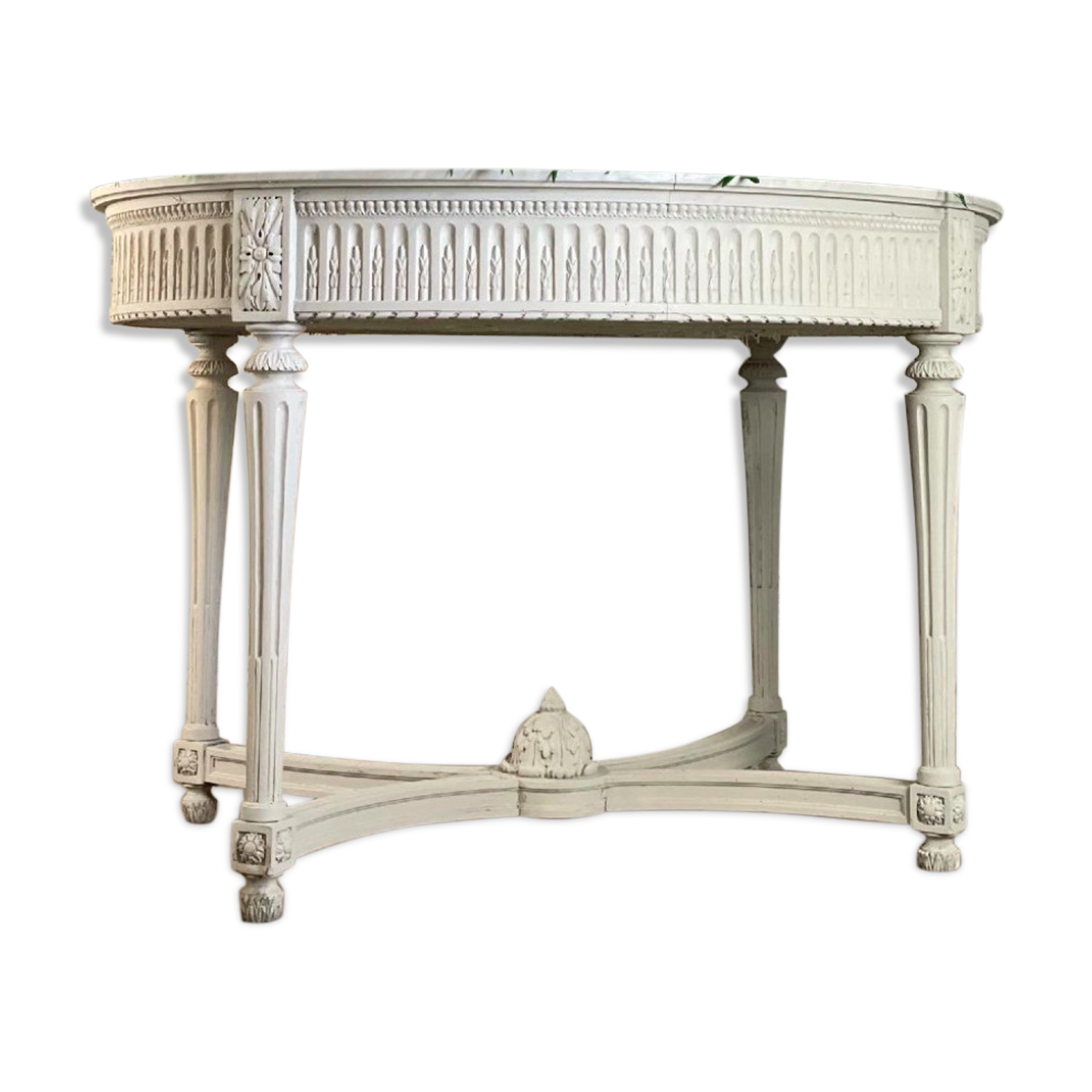 Painted carved wooden planter, circa 1900