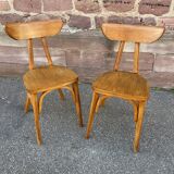 Pair of chairs bistrot banana model 1950s