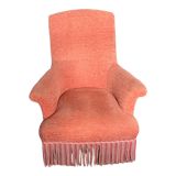 Pink velvet armchair