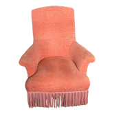 Fauteuil velours rose