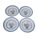 4 Chinese plates rice grain diam 25,5 cm