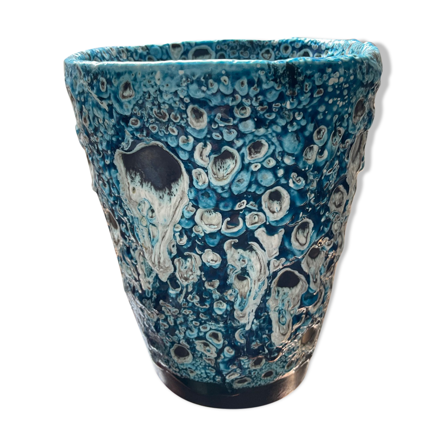 Vintage ceramic pot cache Fat Lava 60s