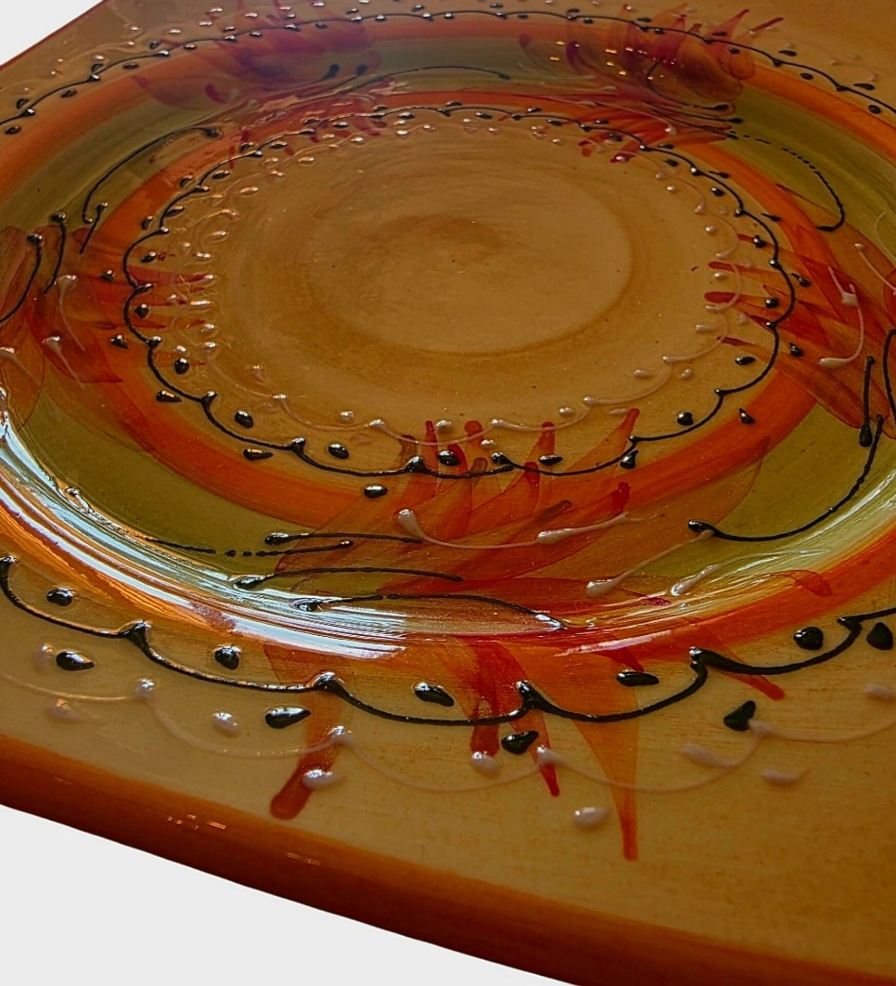 Ceramic plate from Vallauris – Signed G.C. – Circa 1970