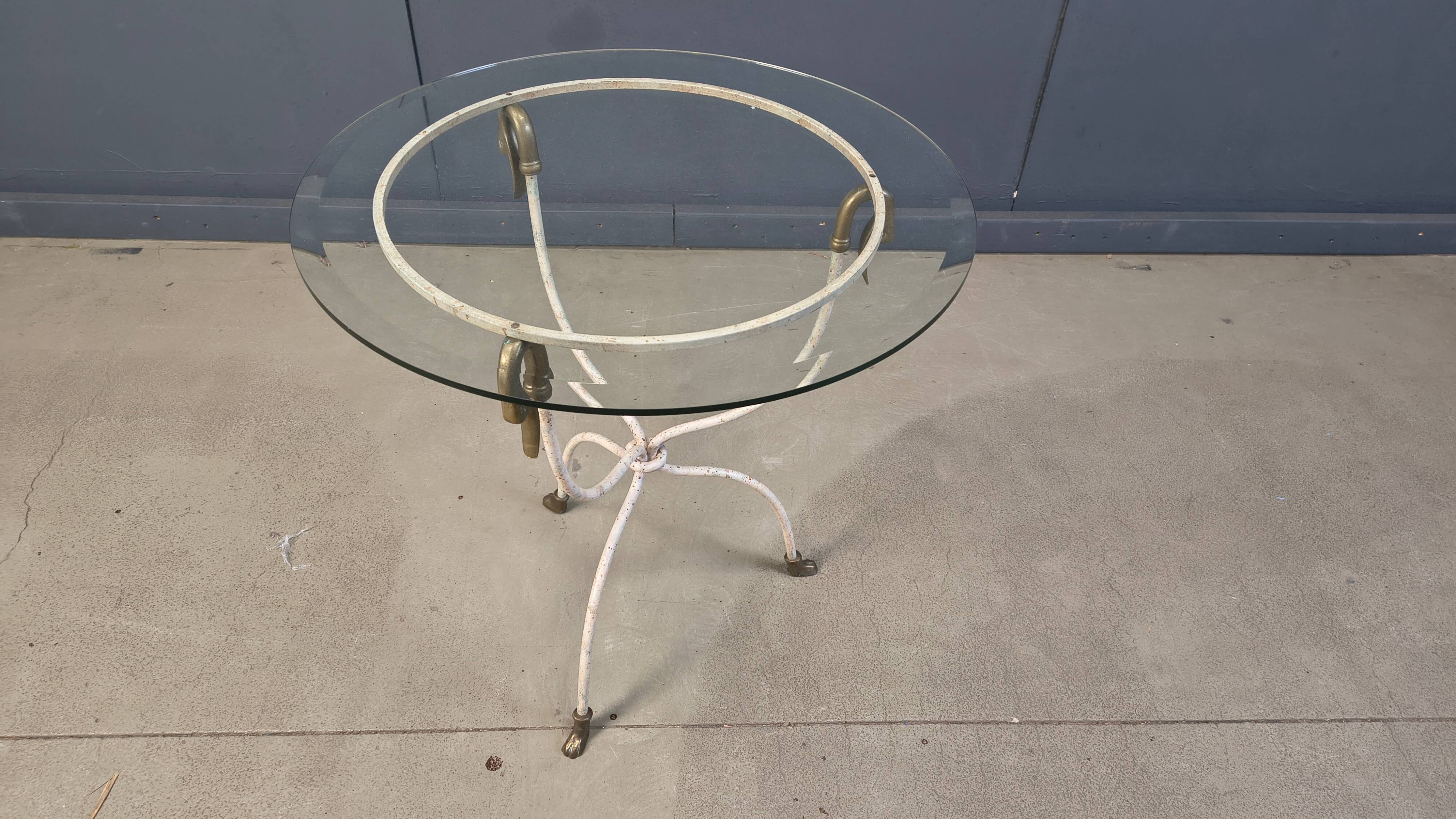 Mid-century Italian swan side table, 1970s