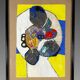 Sonja sekula (1918-1963) peinture huile sur papier  composition abstraite