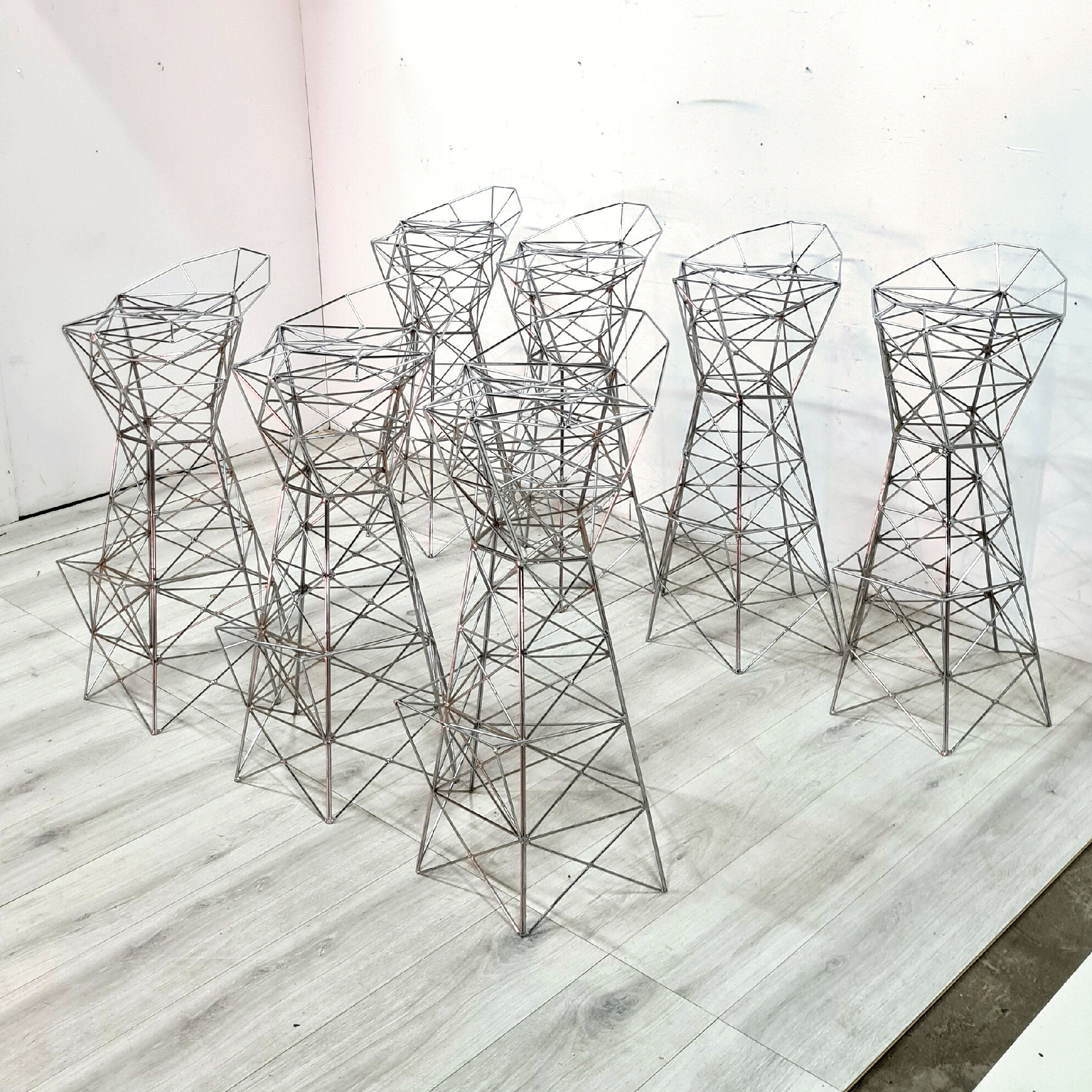 set of 7 Faraday bar stools by Fleskens & Cramer, Netherlands 2000s