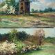 Pendant of hst paintings "landscape" by anna miszalska-gąsienica (1962)