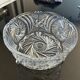 Cut glass compote on feet