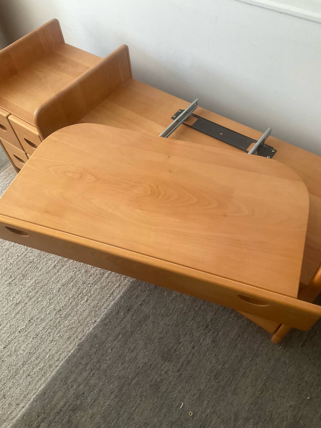 Danish TV cabinet in solid beech from the 70s-80s