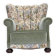 1970s, Danish relax armchair, green furniture velour, original condition.