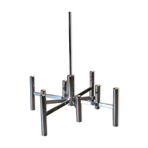 lustre vintage en chrome