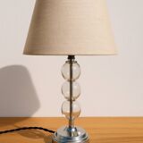Chrome lamp base and glass balls dlg J. Adnet