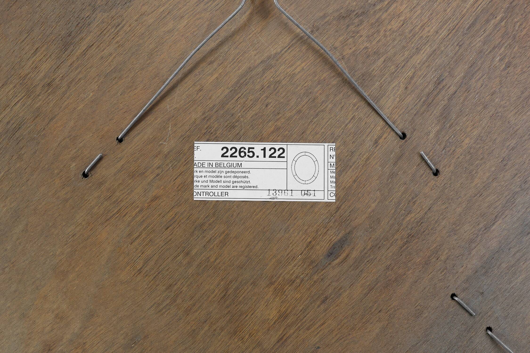 Mid-century gilt oval Mirror by Deknudt, Belgium 1980s