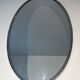 Oval chrome mirror in Art Deco style. Circa 1970.