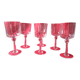 6 crystal stemmed glasses