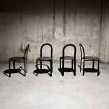 Set of 8 Postmodern Dining Chairs by Samo, 1980s